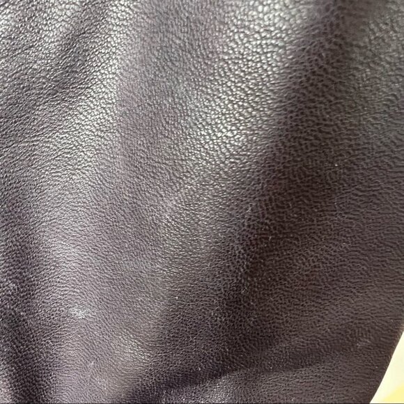 Soia & Kyo Purple Leather Trench Coat Jacket Size Small Classic Structured - Picture 12 of 16